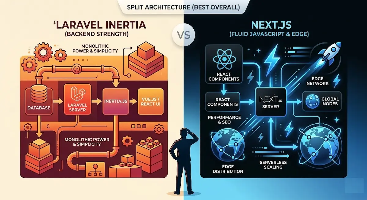 Laravel Inertia.js vs Next.js: Choosing the Right Full-Stack Architecture in 2026