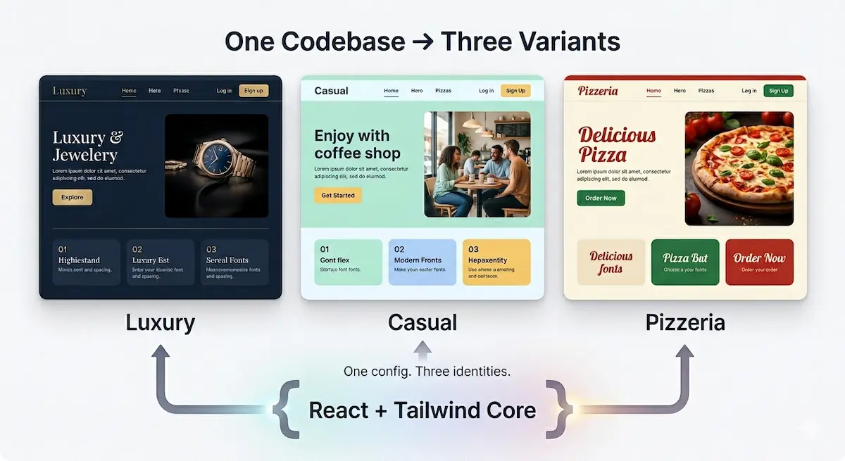 How to Build a Multi-Variant Website Template with React and Tailwind CSS